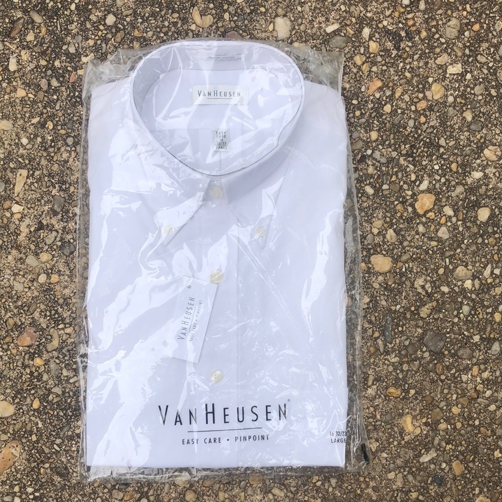 Van Heusen White Dress Shirt Classic Business Wear
